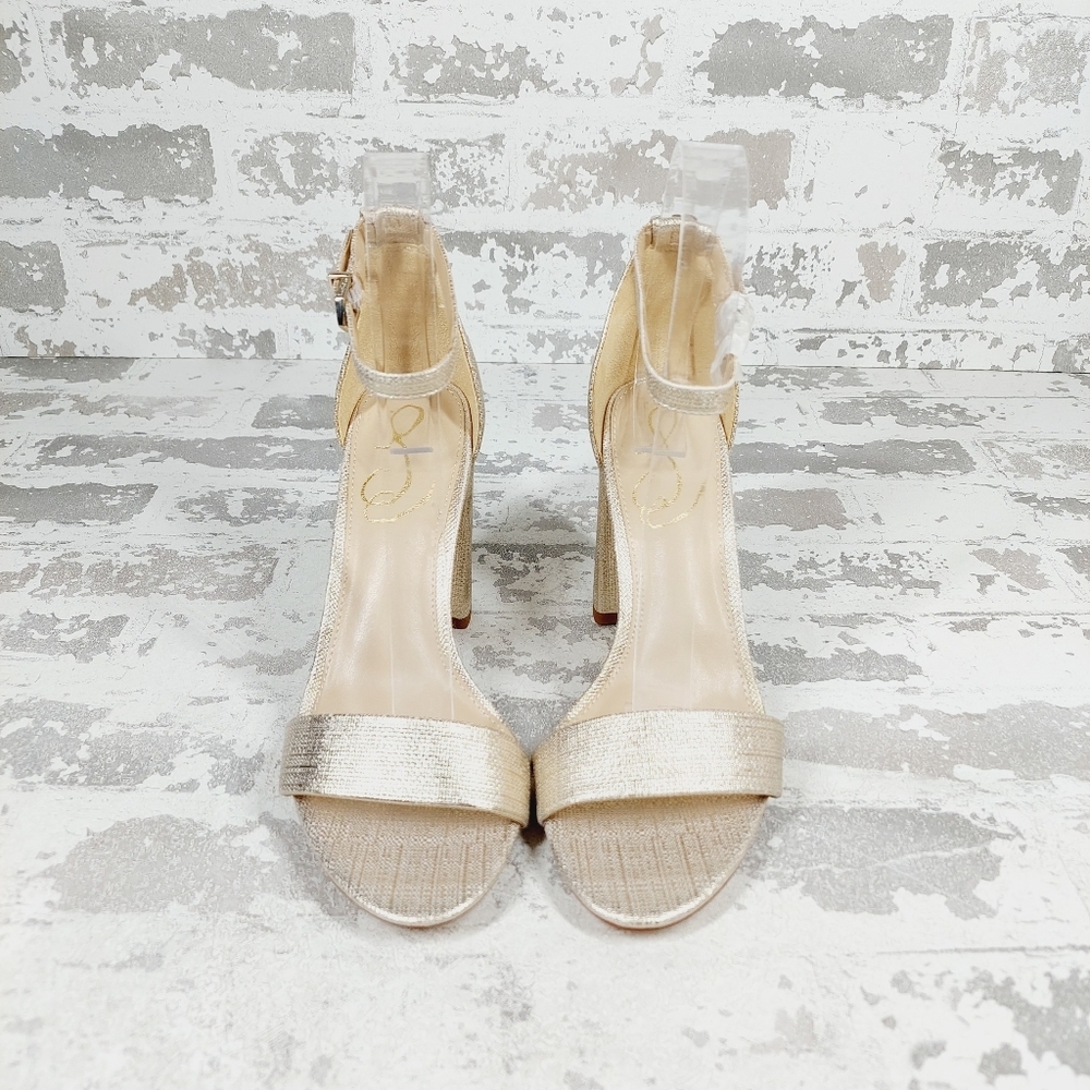 Sam Edelman Gold Block Heel Sandals - Picture 7 of 10
